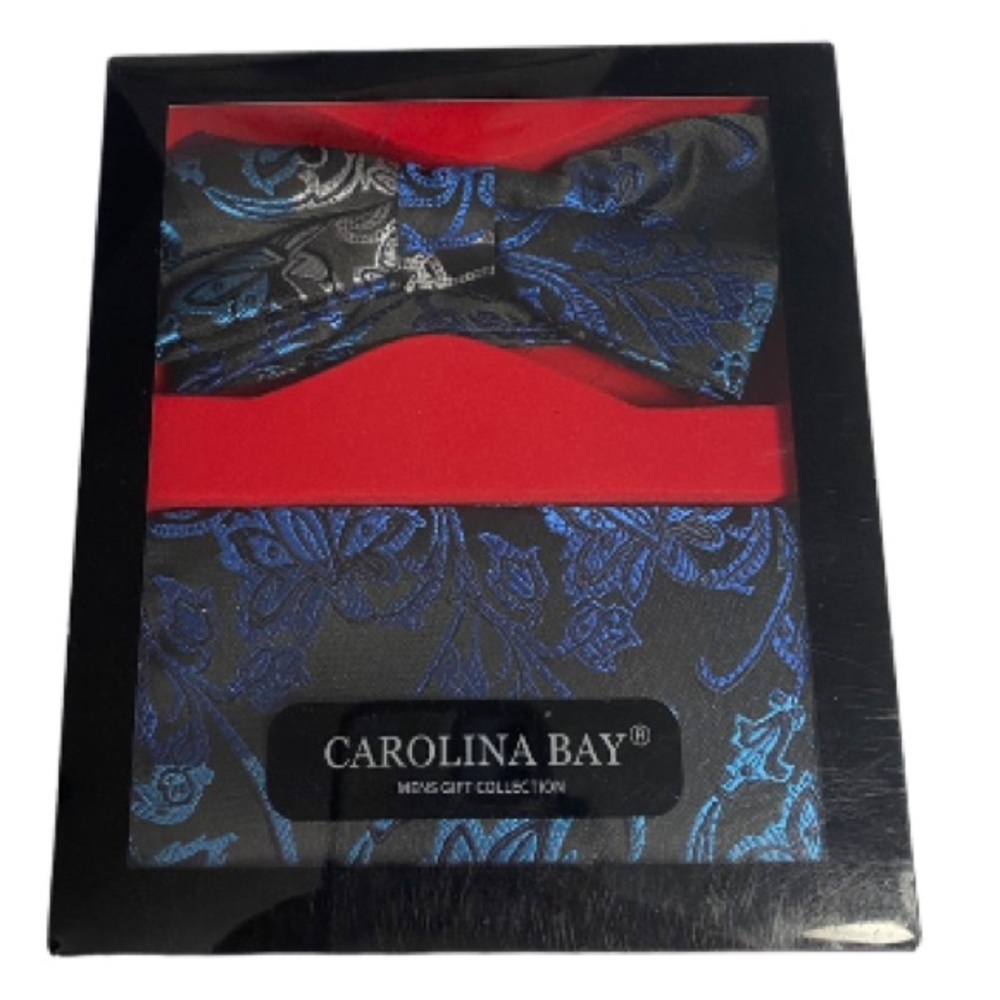 Carolina Bay Bow Tie and Pocket Square Set NEW
